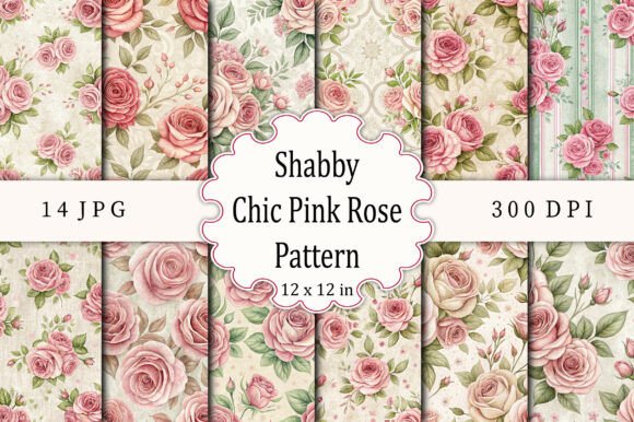 Download Shabby Chic Pink Rose Pattern - Rose Collection