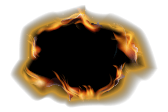 Download Burnt Hole Mockup. Realistic Fire Flame - Fire Collection