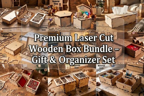 Download Premium Laser Cut Wooden Box Bundle SVG - Premium Collection