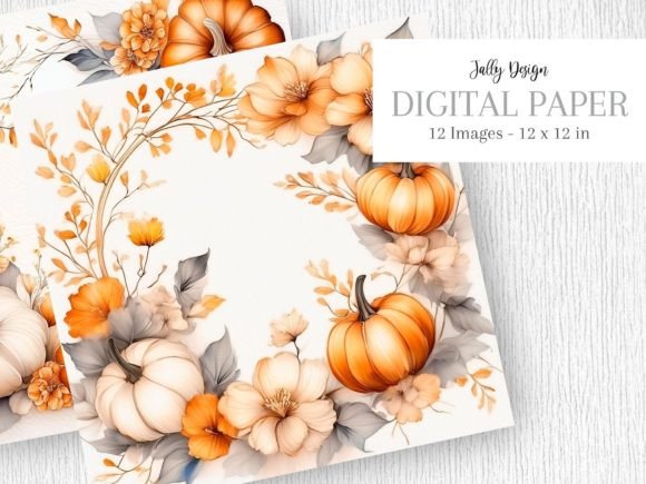 Download Elegant Ivory Pumpkins Autumn Frames - Elegant Collection