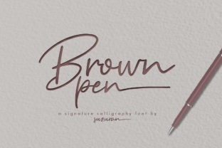Download Brown Pen Script - Brown Collection