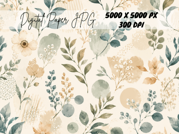 Download Sage Green Vintage Floral Rose Pattern - Rose Collection