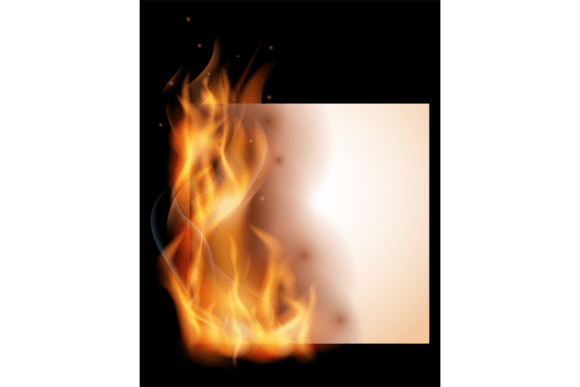 Download Paper in Fire Mockup. Realistic Burning - Fire Collection